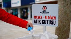 BÜYÜKŞEHİR’DEN MASKE VE ELDİVENLER İÇİN ATIK KUTUSU