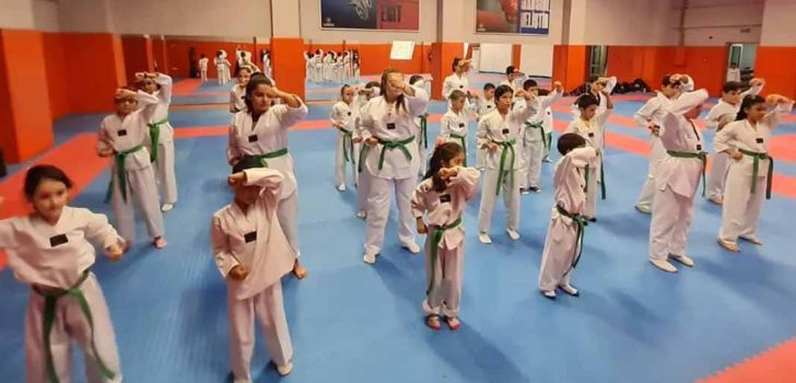 MİNİKLER TAEKWONDO ÖĞRENİYOR